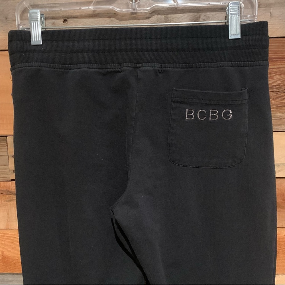 Y2K BCBGMaxAzria Black Rivetted Bootcut Drawstring Track Pant Size M - Picture 11 of 13